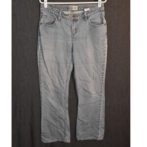 Levi's Women's 10 Short Low Rise Bootcut Light Wash Distressed Denim Jeans